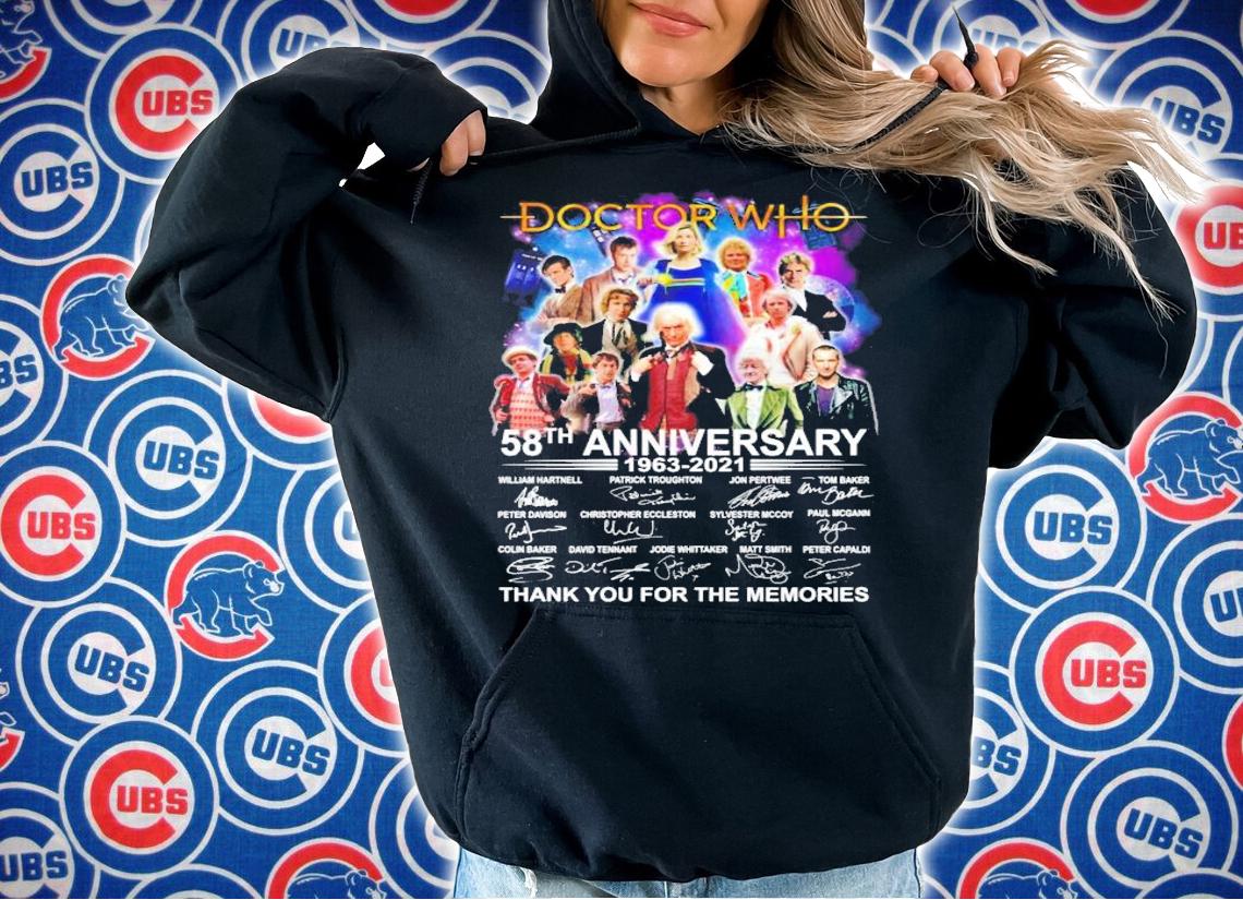 Official Doctor Who 58th anniversary 1963-2021 thank you for the memories shirt hoodie