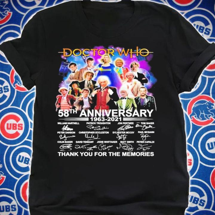 Official Doctor Who 58th anniversary 1963-2021 thank you for the memories shirt shirt