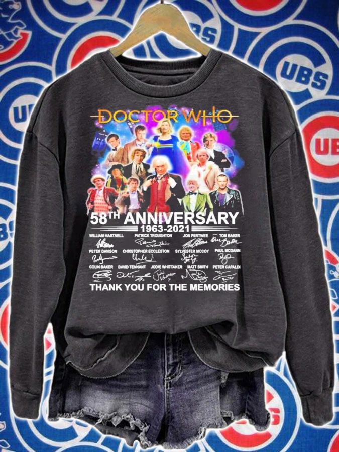 Official Doctor Who 58th anniversary 1963-2021 thank you for the memories shirt sweatshirt