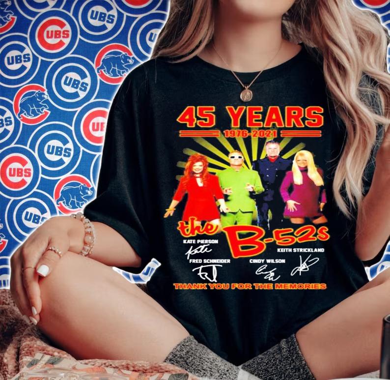45 years 1976-2021 The B-52S signatures shirt woman shirt