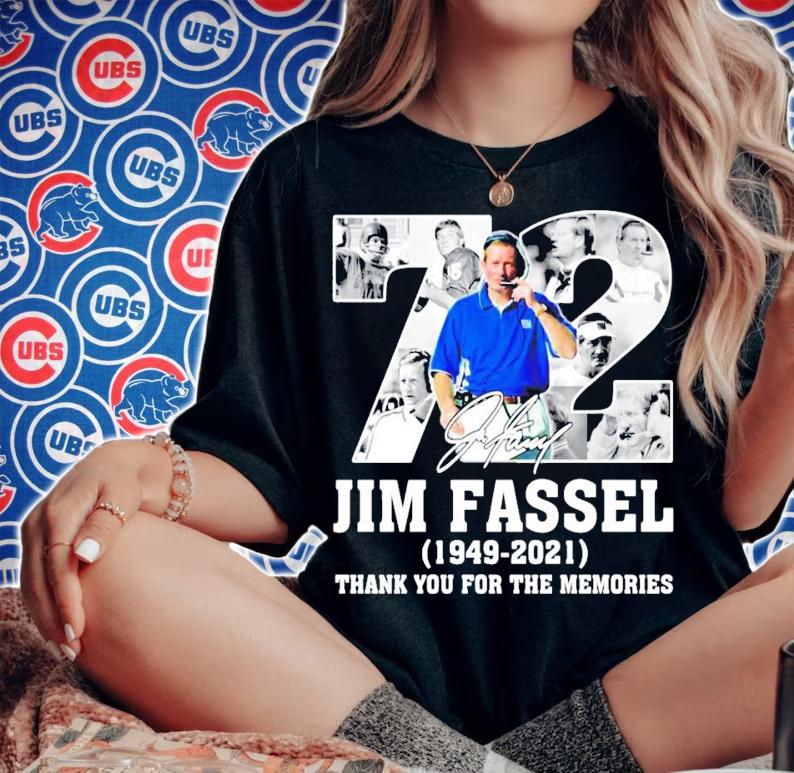 72 Jim Fassel 1949-2021 signature thank you for the memories shirt woman shirt