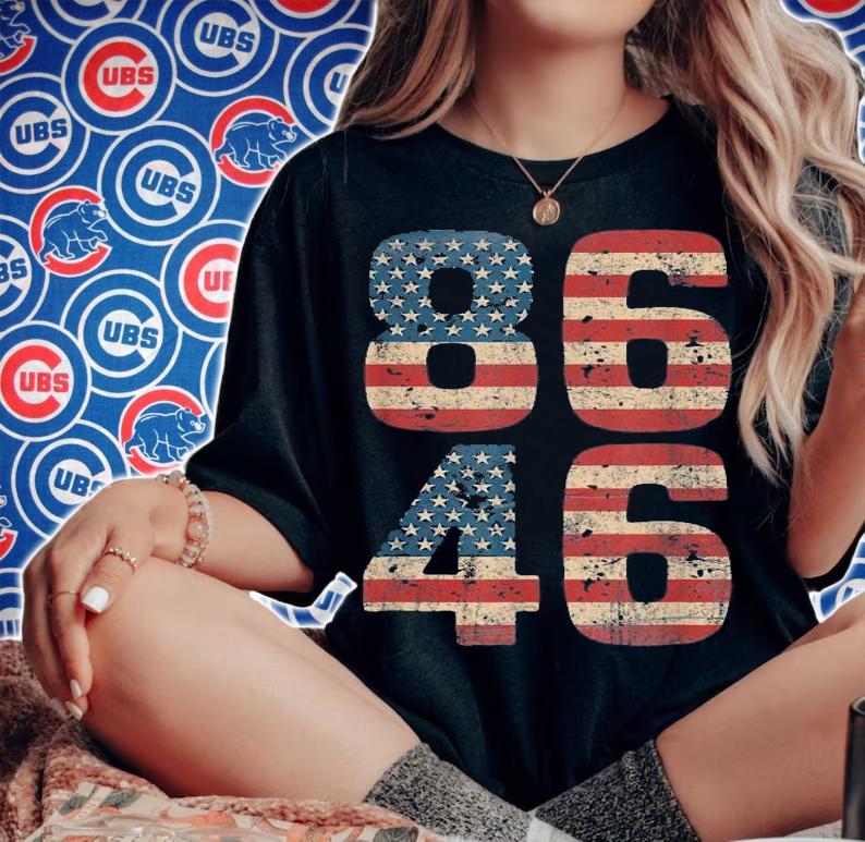 86 46 Impeach Biden America Flag Anti Biden shirt woman shirt