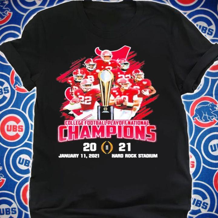 Alabama Crimson Tide players No.1 college football playoff national Champions 2021 January 11, 2021 Hard Rock stadium shirt shirt