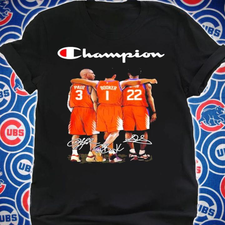 Champion Phoenix Suns Paul Booker Deandre Ayton signature t-shirt shirt