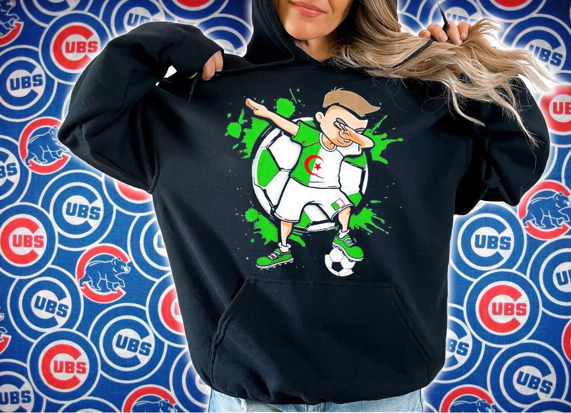Dabbing Soccer Boy Algeria Football Jersey Flag Sport T-shirt hoodie