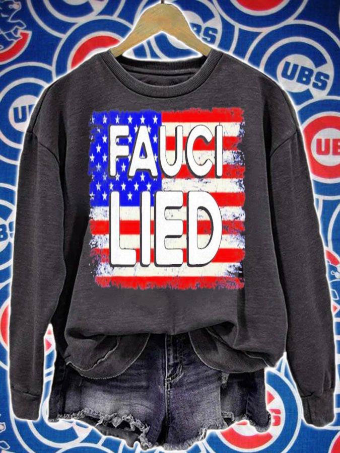 Fauci Lied American flag shirt