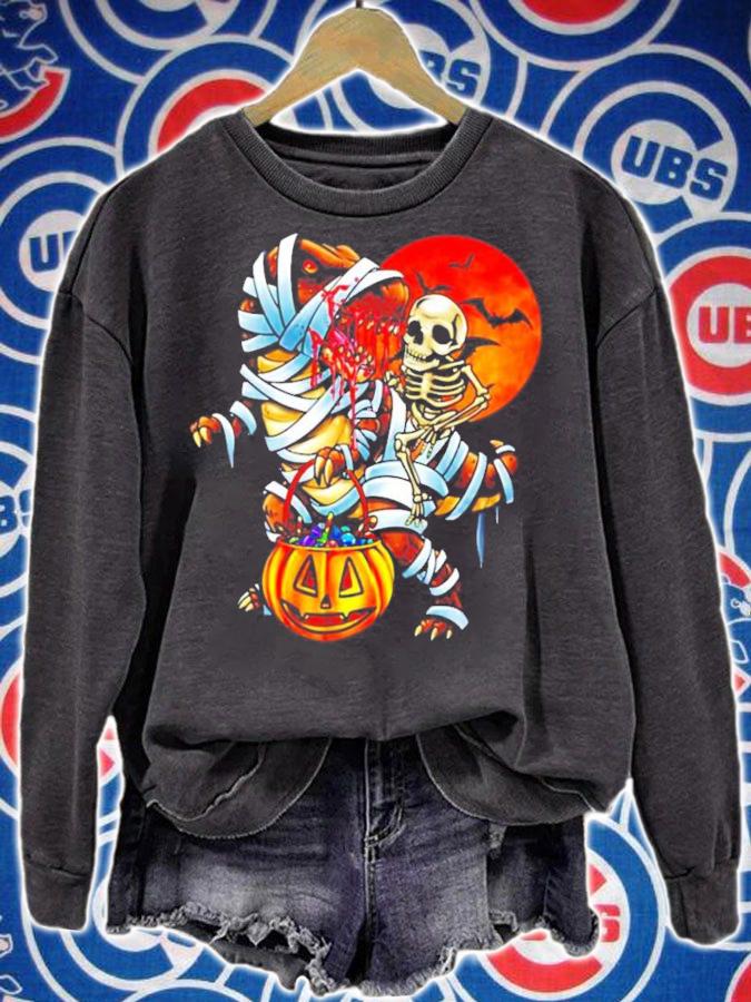 Halloween Dinosaur Skeleton Shirt sweatshirt