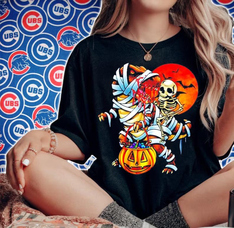 Halloween Dinosaur Skeleton Shirt woman shirt