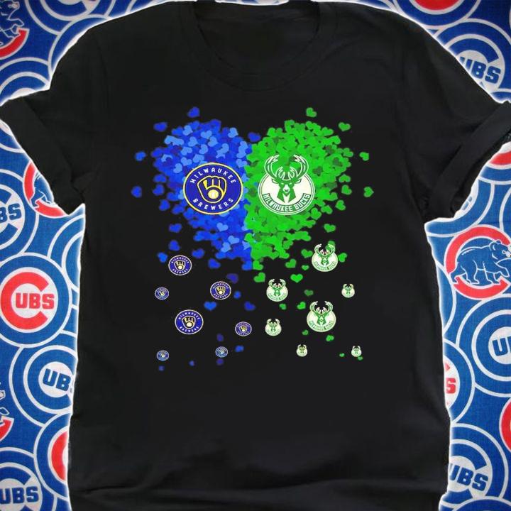 Heart Milwaukee Brewers vs Milwaukee Bucks shirt shirt