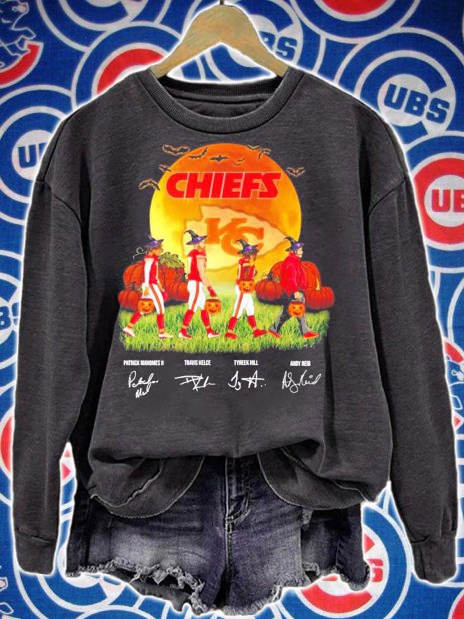 Kansas City Chiefs Abbey Road Halloween signatures shirt sweatshirt
