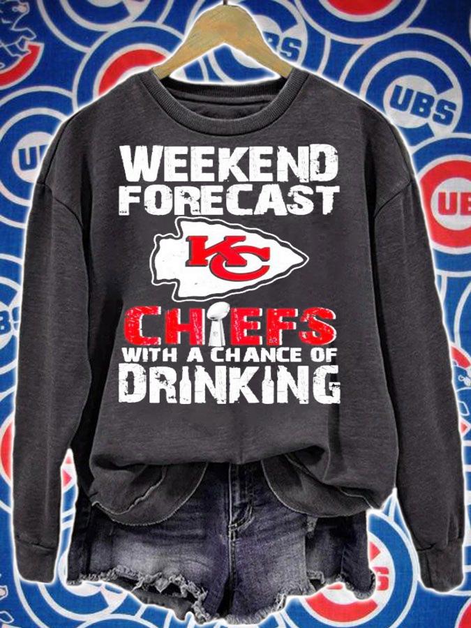 Kansas City Chiefs weekend forecast Chiefs with a chance of drinking shirt