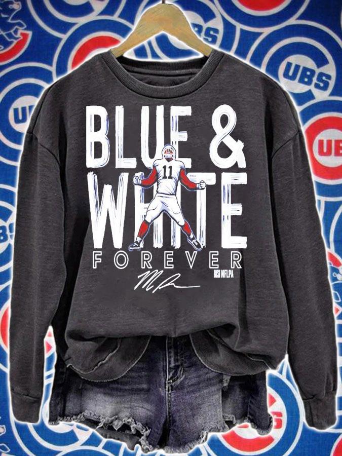 Micah Parsons blue and white forever signature shirt sweatshirt