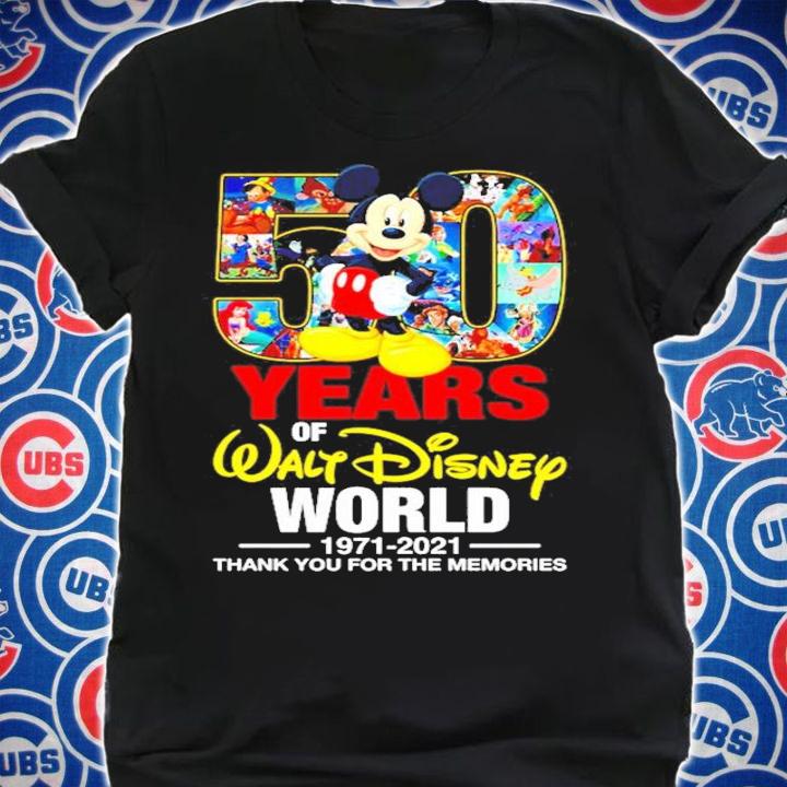 Mickey 50 years of Walt Disney 1971-2021 thank you for the memories shirt shirt