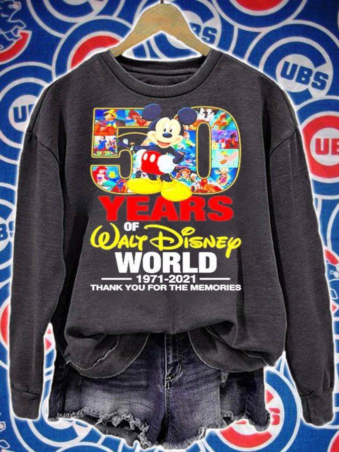 Mickey 50 years of Walt Disney 1971-2021 thank you for the memories shirt sweatshirt