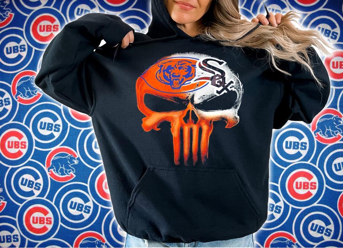 Punisher Skull Chicago Bears vs Chicago White Sox shirt