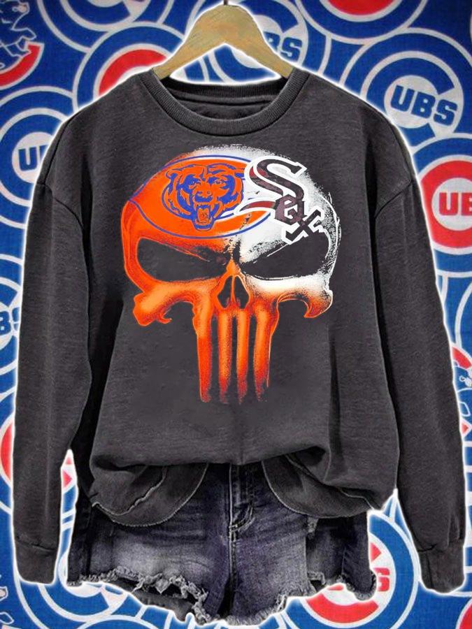 Punisher Skull Chicago Bears vs Chicago White Sox shirt