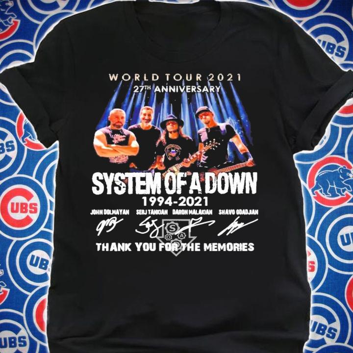 System Of A Down 1994-2021 signatures t-shirt shirt