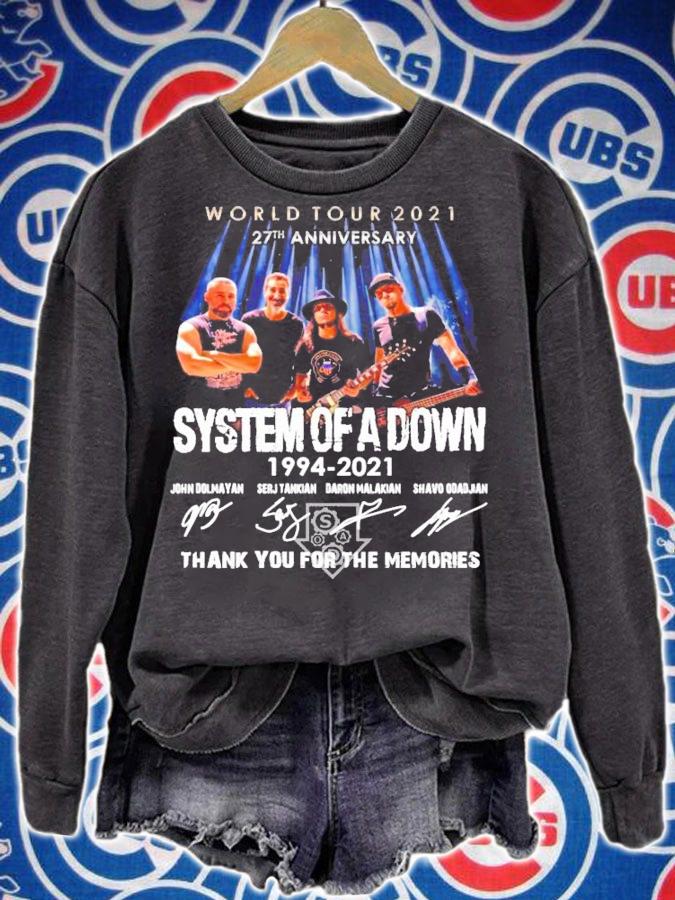 System Of A Down 1994-2021 signatures t-shirt sweatshirt