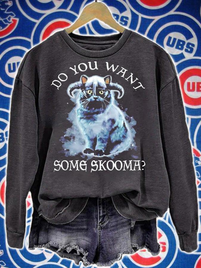 The Elder Scrolls cat do you want some skooma shirt sweatshirt