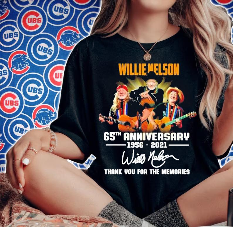 Willie Nelson 65th anniversary 1956-2021 signature shirt woman shirt
