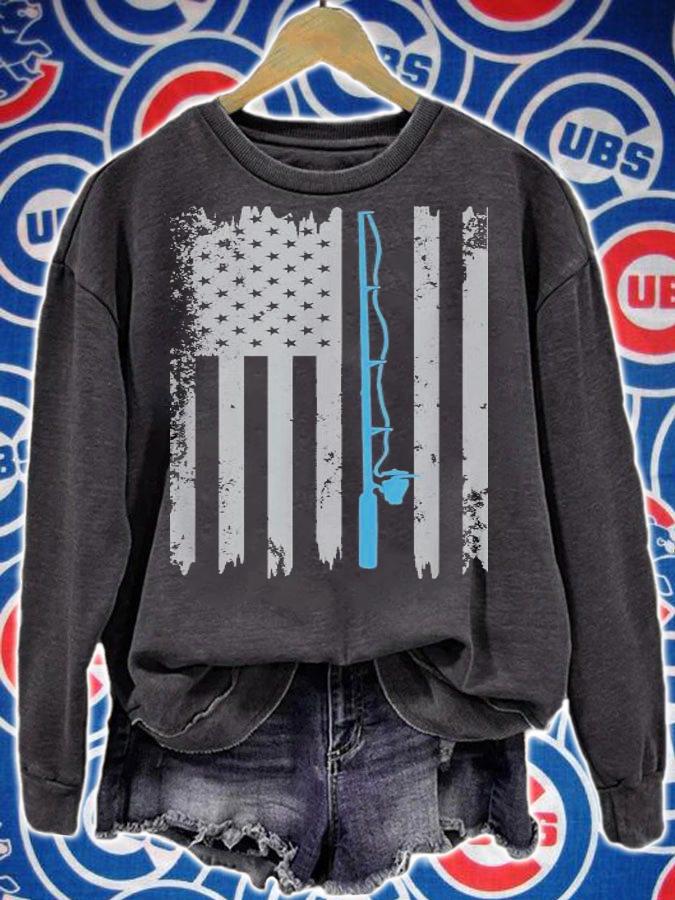 American Flag Fishing shirt sweatshirt