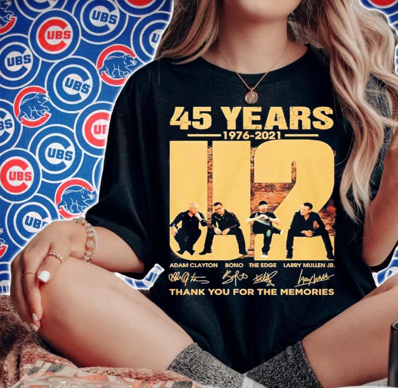 45 years 1976 2021 U2 thank you for the memories T-shirt woman shirt