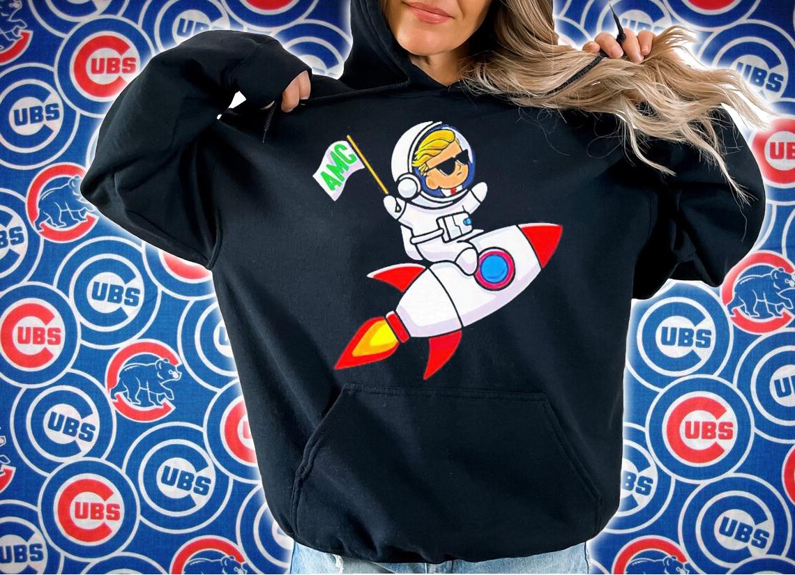 Spaceship to the moon AMC Stock Investor T-shirt hoodie