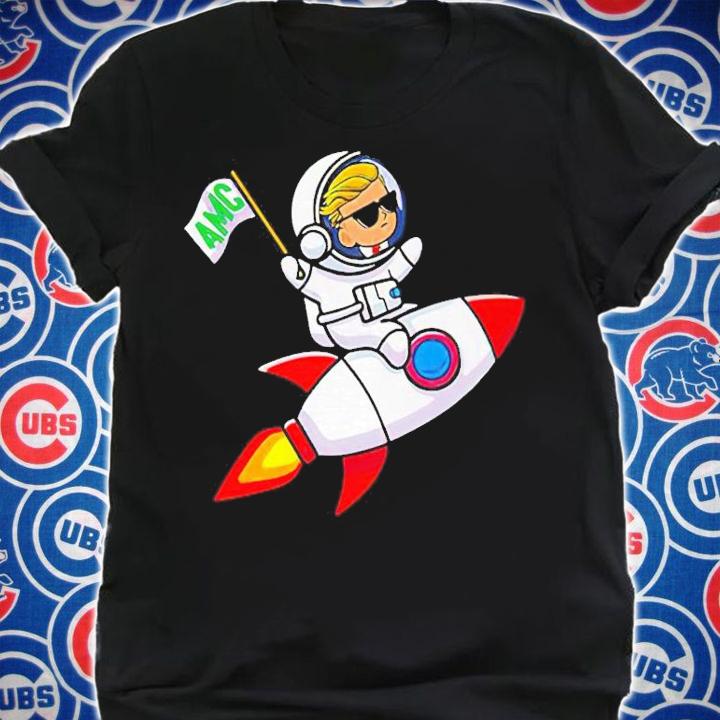 Spaceship to the moon AMC Stock Investor T-shirt shirt