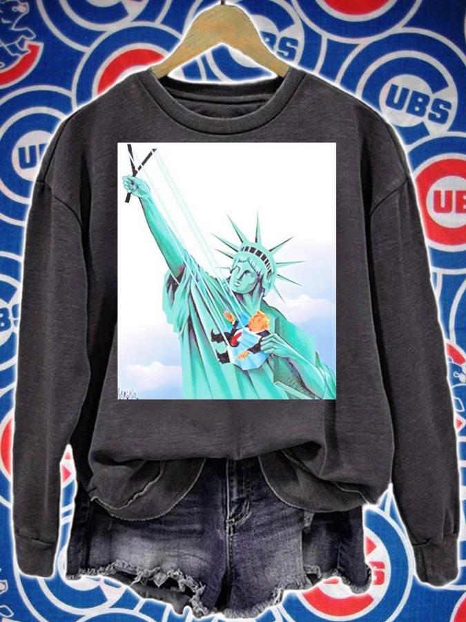 Statue of Liberty getting rid of Donald Trump shirt sweatshirt