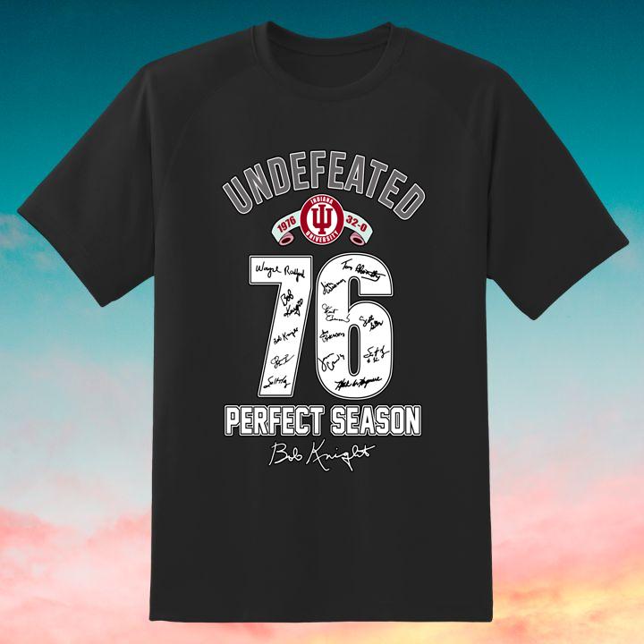 Indiana Hoosiers 1976 Undefeated Indiana University Perfect Season Signatures T-Shirt