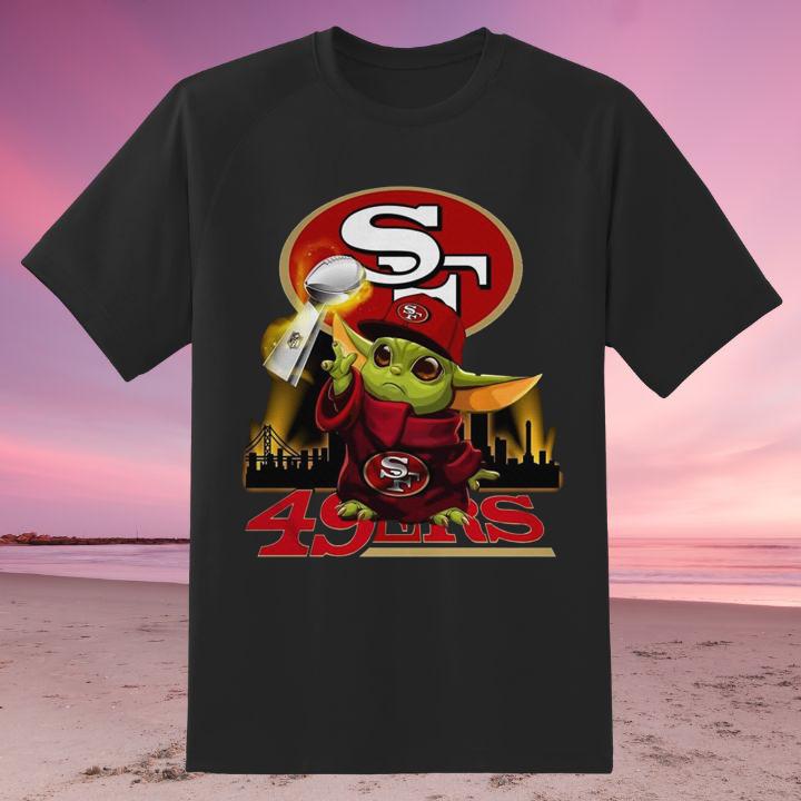Official Baby Yoda San Francisco 49Ers Super Bowl Star Wars T-Shirt