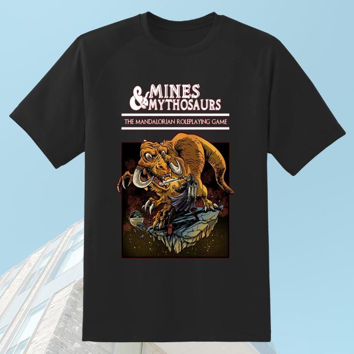 Premium Mines And Mythosaurs The Mandalorian Dungeons And Dragons T-Shirt