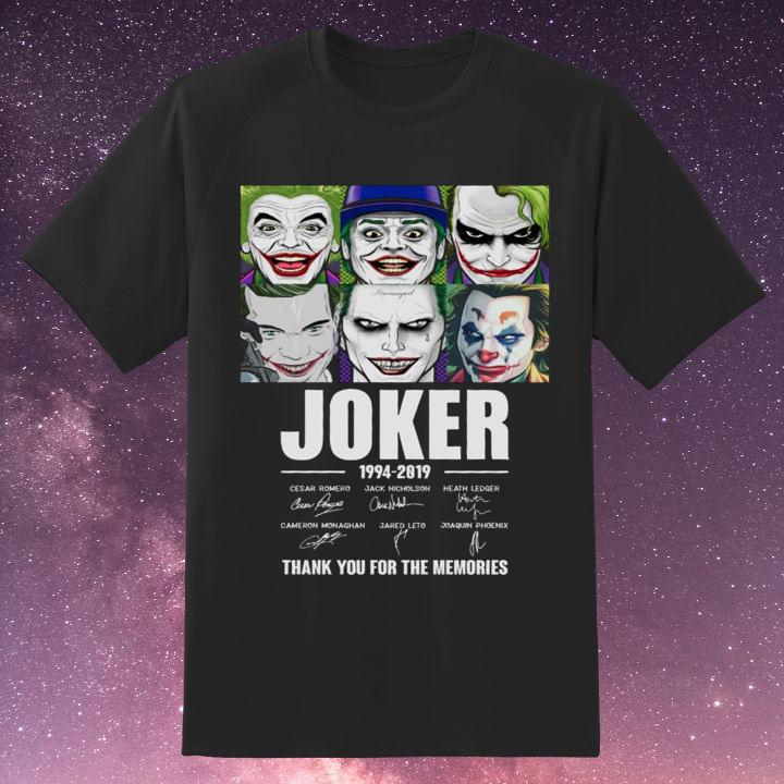 Premium Joker 1994-2019 Joaquin Phoenix Heath Ledger Signed Thank Memories T-Shirt