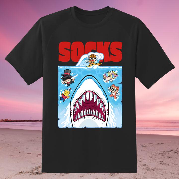 Socks Swim With Sharks Version Jaws T-Shirt
