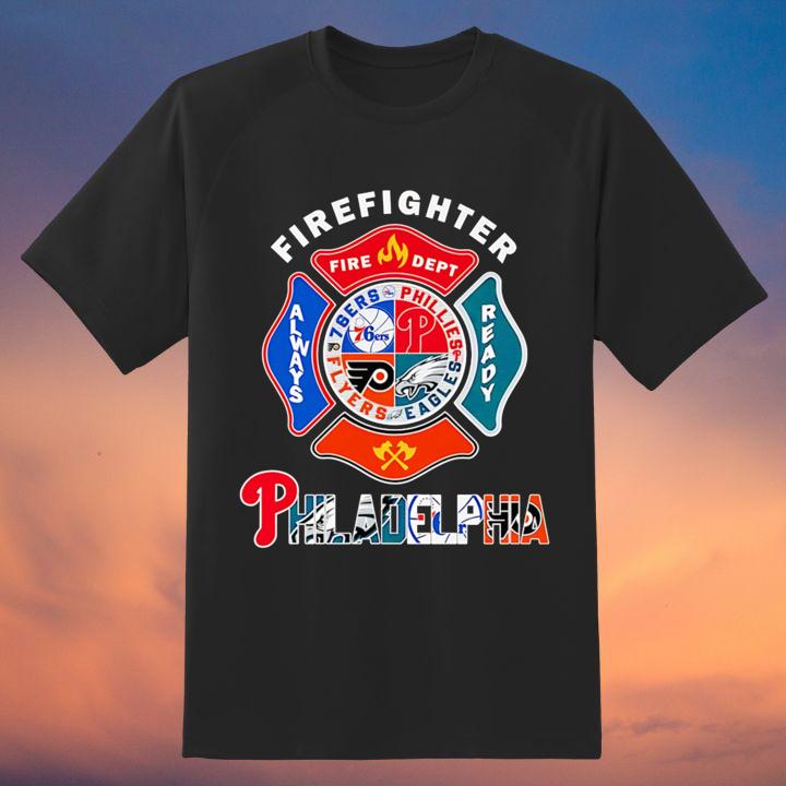 Fire Dept Philadelphia Sports Firefighter T-Shirt
