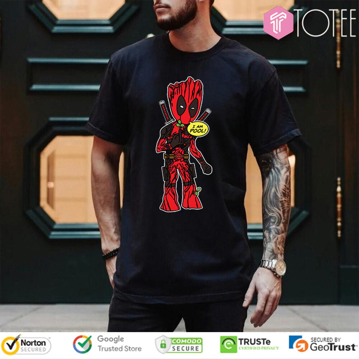 Marvel Baby Groot X Deadpool Parody I Am Groot Funny T-Shirt