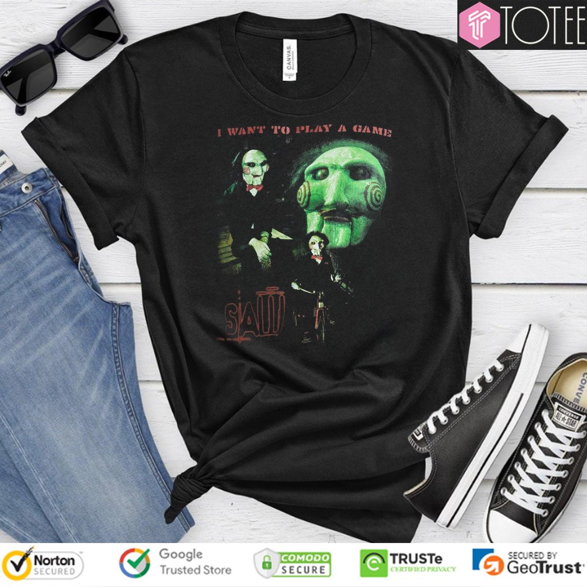 Saw Movie I Want To Play A Game Jigsaw T-Shirt