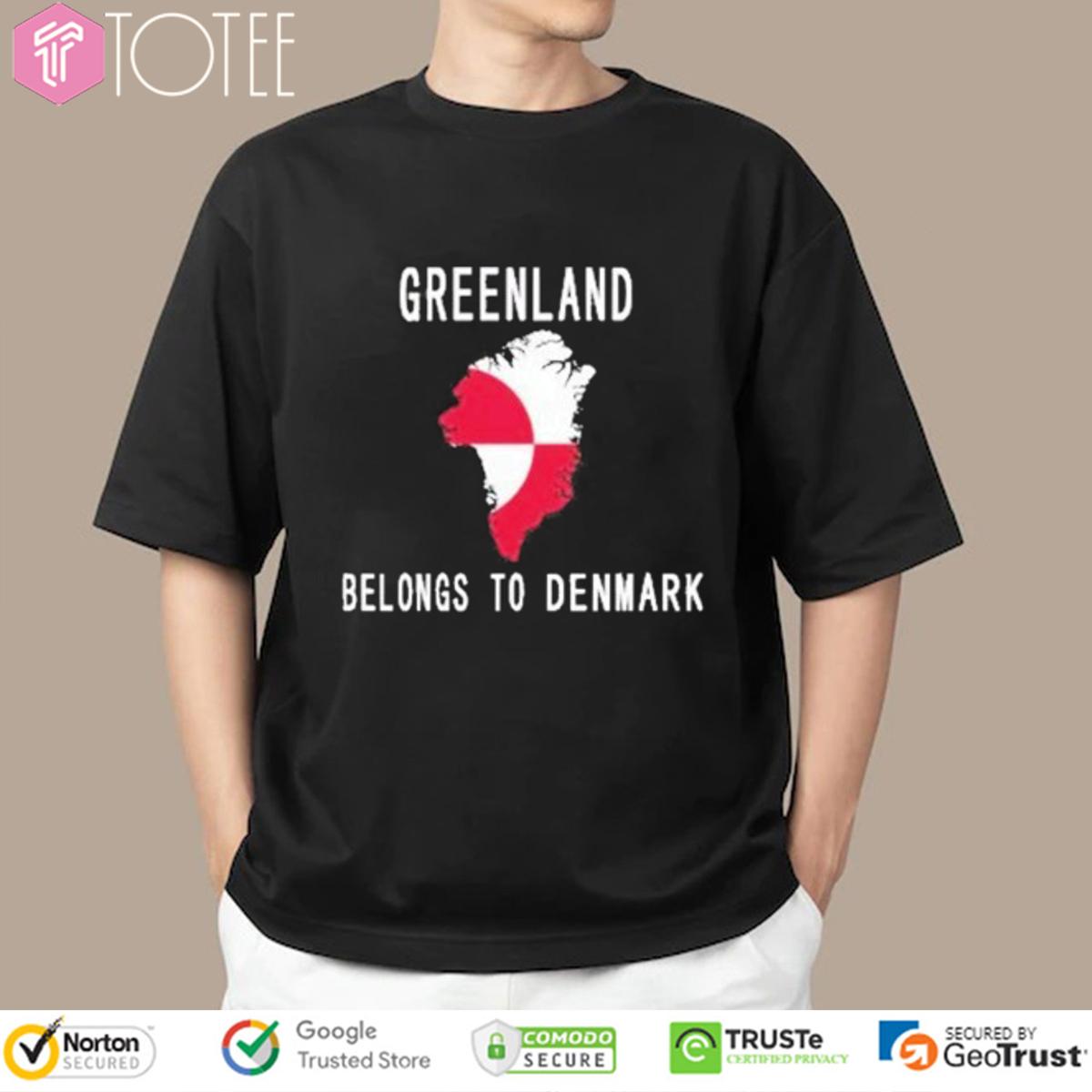 Greenland Map Flag Belongs To Denmark T-Shirt