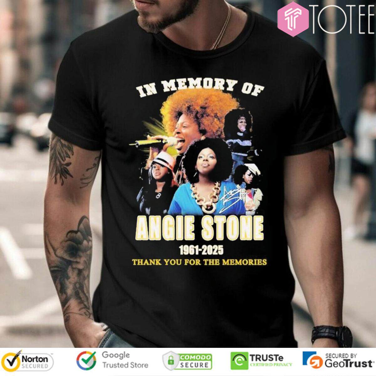 In Memory Of Angie Stone 1961-2025 Thank You For The Memories T-Shirt