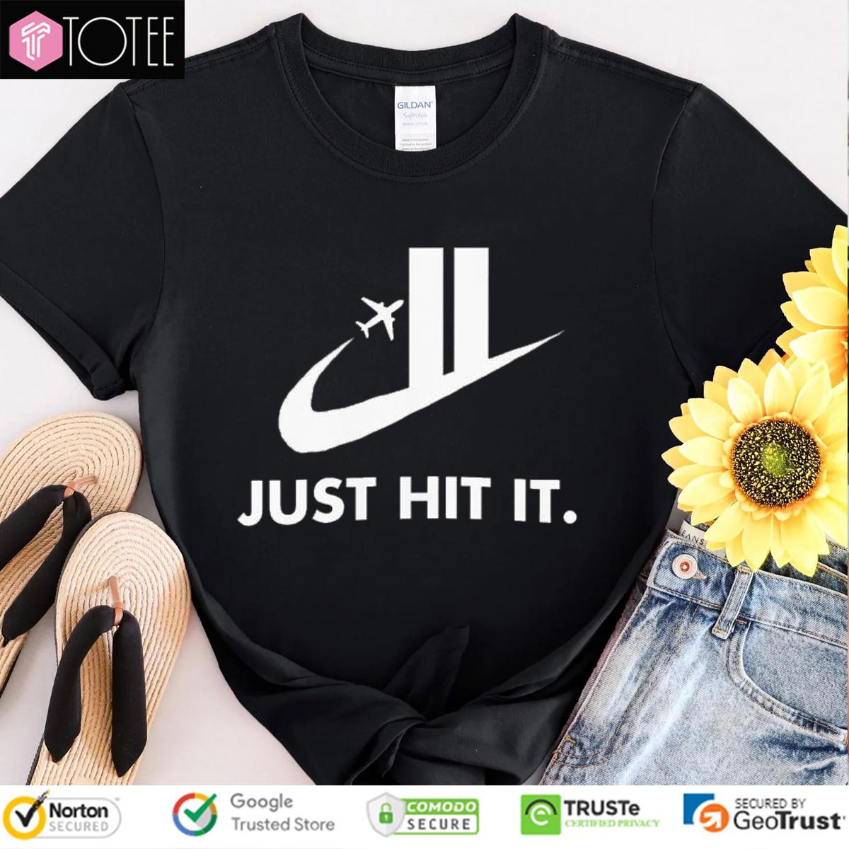 Just Hit It Nike Logo T-Shirt
