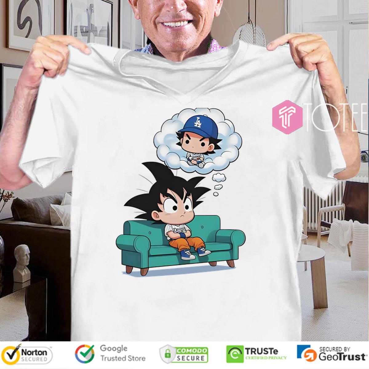 Goku Dodgers Imagine Shohei Ohtani Couch Dragon Ball Shirt
