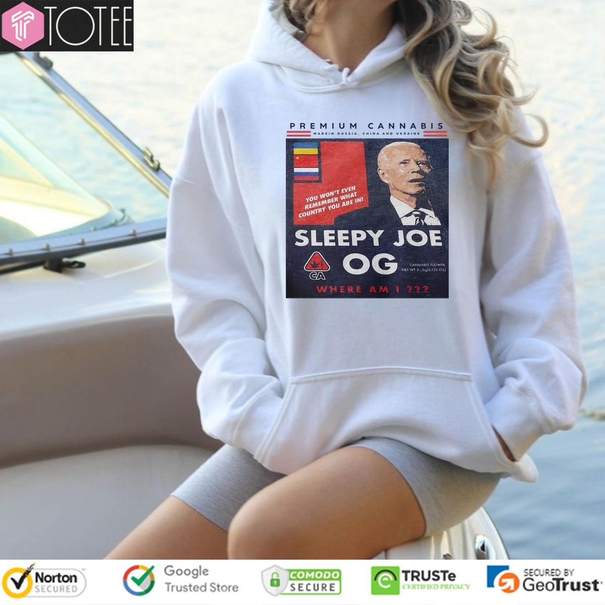 Premium Cannabis Sleepy Joe Og Where Am I hoodie