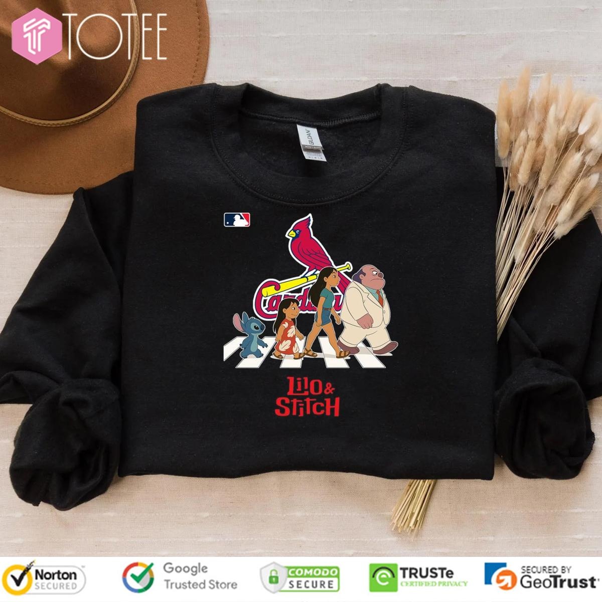 Lilo And Stitch Abbey Road St. Louis Cardinals Baseball Sweatshirt